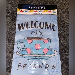Brand New The Spring Shop Welcome Friends TV Show Garden Flag 12”x18” Coffee Mug